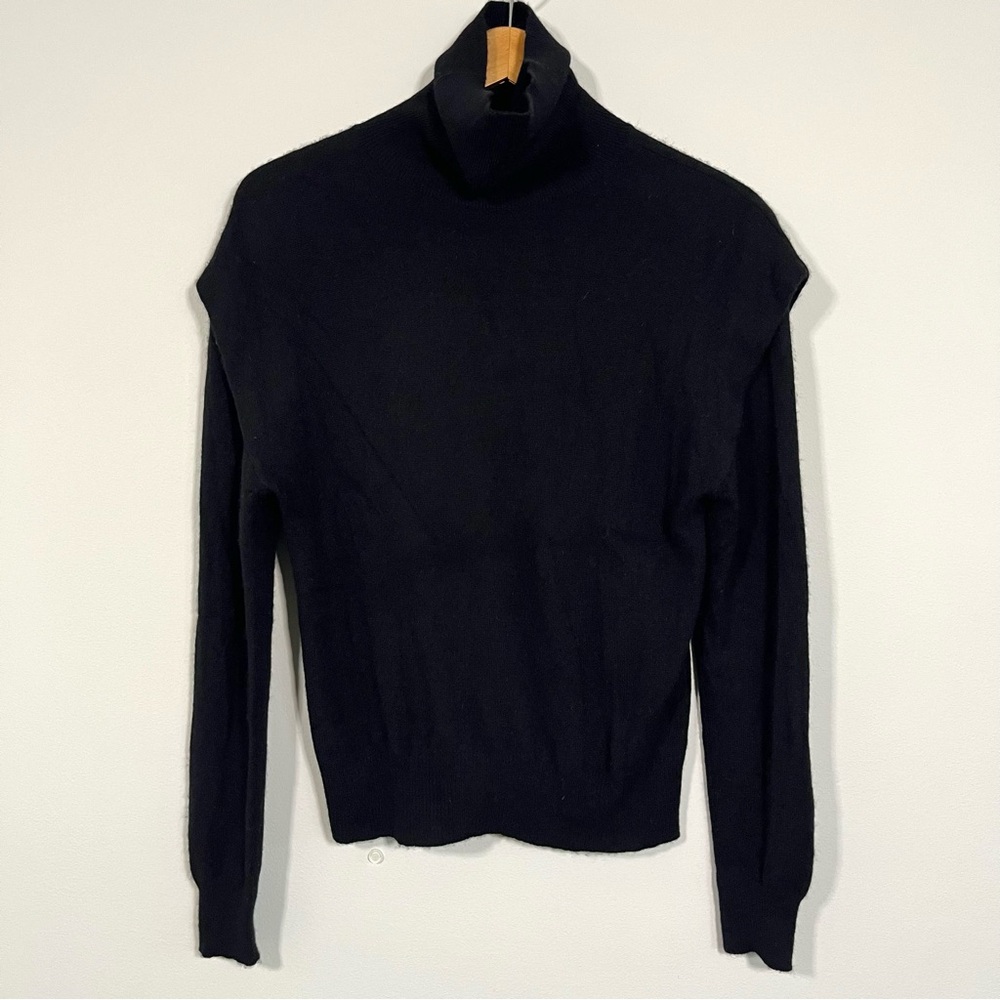 Autumn Cashmere Black Turtleneck Sweater Size Small